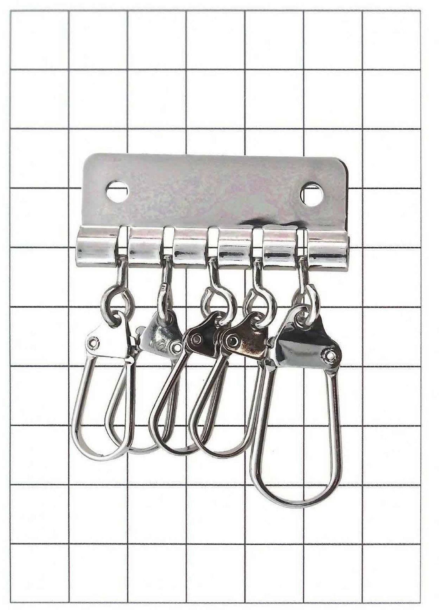 Yanagiba Leathercraft Hardware Silver Keychain Key Wallet Chain 45mmx60mm, for Making Custom Leather Key Wallet