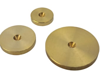 Kyoshin Elle Leathercraft Brass Round Edge Tracer 3 Disc 5mm 7mm 10mm Tool Set for Leather Marking Parallel Stitching Lines on Leather Edges