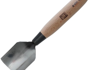 Michihamono Leathercraft Cutting Tool Extra Large 40mm 25R Corner Punch Cutter, with Wooden Handle, to Round Corners in Leather