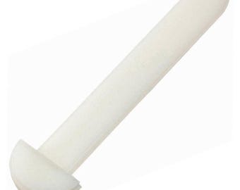 Kyoshin Elle Leathercraft Burnishing Tool Plastic Bone Folder Leather Edge Slicker Creaser, with Removable Head, for Leatherworking