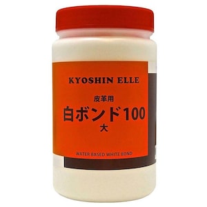 Kyoshin Elle 100 Grade Leathercraft Cement Flexible Glue Water Based Leatherwork White Bond Adhesive 1000ml, for Joining Leather