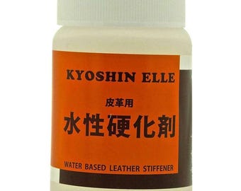 Kyoshin Elle Japanese Leathercraft Hardener 100ml Water Based Leatherwork Stiffener, for Hardening Leather Sculptures, Figurines, & Masks