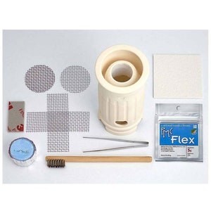 PMC Precious Metal Clay Ceramic Kiln & Silver Clay Firing Starter Kit, with Instructions, for Making Jewelry Charms