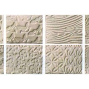PMC Precious Metal Clay Silver 8 Piece Embossed Patterned Plastic Textured Tiles, for Texturing & Decorating Silver Clay Jewelry image 3