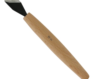 Seigen No.13 Japans houtsnijgereedschap Kiridashi 15 mm schuine beitel voor houtbewerking, blauw papieren stalen blad, voor houtbewerking en prenten