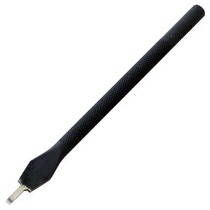 Seiwa Deluxe Leathercraft Single Prong Thonging Chisel 1x2mm Leather Lacing Hole Punching Tool, with Non-Slip Handle, for Leatherworking