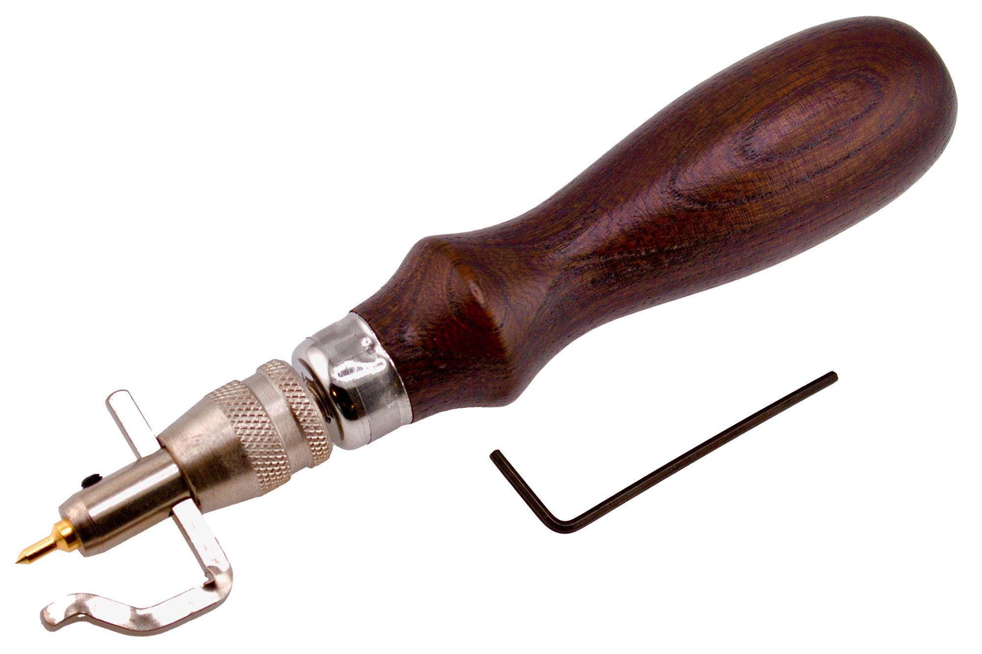Kyoshin Elle Pro Stitching Divider Adjustable Leather Craft Tool for Marking, Scoring, and Creasing Leather with Adjustable Precision