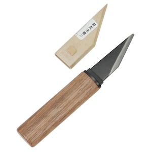 Ferramenta para trabalhos em madeira: Faca utilitária japonesa pequena Kiridashi Kogatana de 175 mm com bainha, ideal para entalhe em madeira e artesanato em bambu.