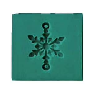 PMC Precious Metal Clay Silver Molding 28mmx23mm Silicone Snow Fiocco Motivo Pendente Push Mold, per la Creazione di Gioielli