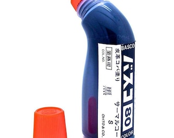 Basco Leathercraft Edge Coat, Black Leather Edge Dye Dressing Lacquer Kote