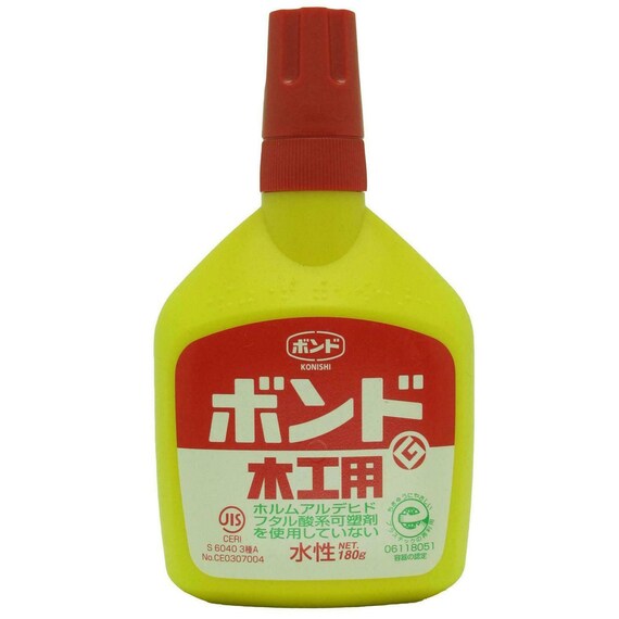 Konishi Bond CH18 Leathercraft 180g Water Based Cement Craft Glue Leather Wood Adhesive with Nozzle for Woodworking and Leatherworking