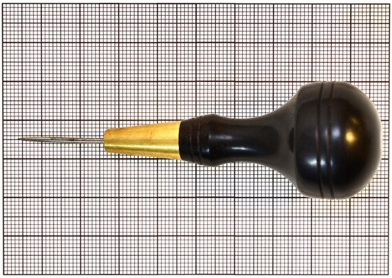 Set 3 Punteruoli Per Legno E Pelle - Con Manico In Legno, Per Cucito Fai Da Te E Riparazioni - Foto 13