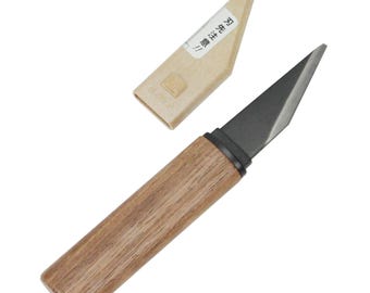 Woodworking Tool 175mm Small Japanese Kiridashi Kogatana Utility Knife, with Blade Sheath, for Wood Carving & Bamboo Craft