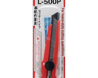 NT Cutter L-500P Utility Knife Snap off Blade 18mm Screw Lock Red