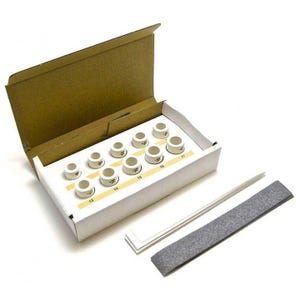 PMC プレシャスメタルクレイ リングサイズ調整ペレット 10個セット ジュエリー製作ツールセット 20mm セラミックテープ付き シルバークレイリングの成形に