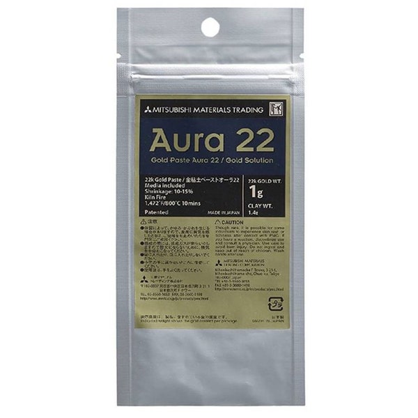 PMC Aura 22 Precious Metal Clay Gold Paste Lösung, mit 1g 22k Goldgewicht, zum Dekorieren von Silver Clay Schmuck & Accessoires
