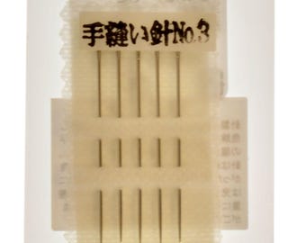 Kyoshin Elle 5pcs Size 3 Sharp Needle Set for Leathercraft Stitching Hand Sewing Leatherworking Repairs Wallets Bags DIY Projects