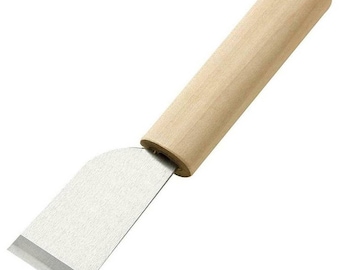 Craft Sha Leathercraft Hand Tool 39mm Straight Edge Japanese Leatherworking Utility Skiving Knife, with Wood Handle, to Skive & Cut Leather