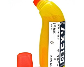 Basco Leathercraft Edge Coat, Yellow Leather Edge Dye Dressing Lacquer Kote