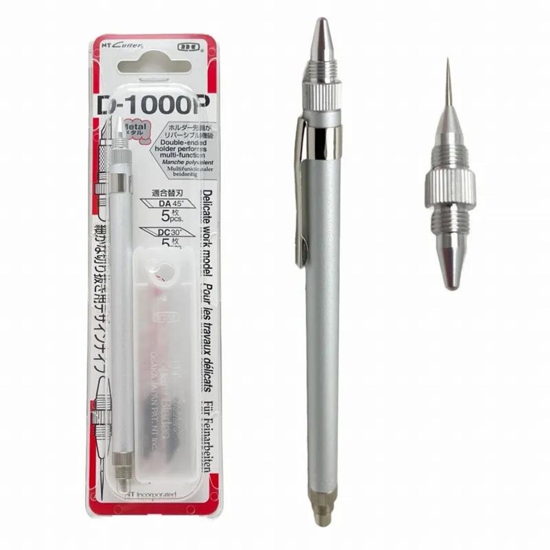 NT Cutter D-1000P Double End Precision Stylus Craft Knife Metal Handle ...