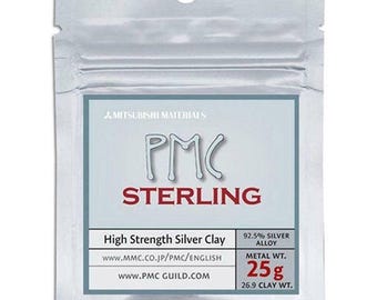 PMC Sterling 25g High Strength Precious Metal Silver Clay, with Resealable Container, for Jewelry Making
