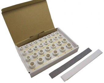 PMC Precious Metal Clay 30 Stück 20mm Silber Art Clay Wiederverwendbare Keramikring Sizing Pellets Brennset, für die Schmuckherstellung