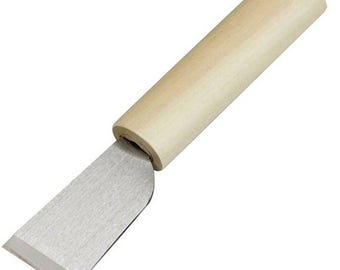 Narzędzie do obróbki skóry Craft Sha, japońskie, 36 mm, nóż do skórowania dla leworęcznych, z drewnianą rękojeścią, do cięcia i skórowania skóry