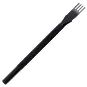 Seiwa Leathercraft Tool 4x2.5mm Pricking Iron Stitching Chisel 4-Prong Diamond Point Stitch Punch, to Pierce Sewing Holes in Leather