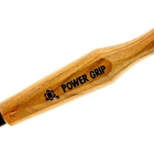 Mikisyo パワーグリップ 日本製 PMC & 木彫りツール 9mm ストレートエッジ フラット木彫りノミ 木製ハンドル付き 木工用