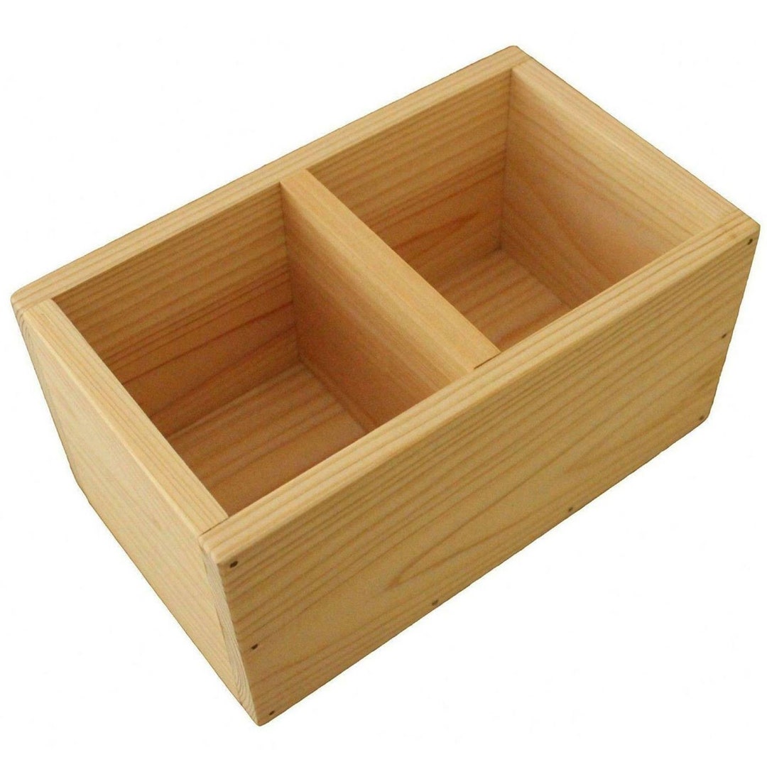 Kyoshin Elle 長方形木製収納ボックスオーガナイザー 20x12x10cm 調節