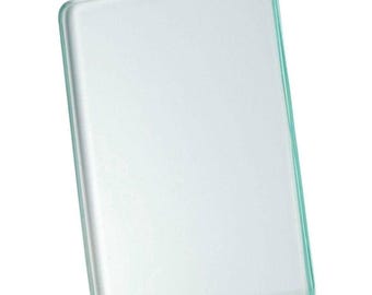 Craft Sha 12x9cm Clear Rectangular Creaser Burnishing Tool Leathercraft Transparent Glass Slicker & Burnisher, for Polishing Leather