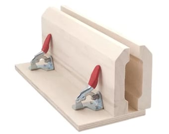 Leathercraft Tool 245mm Beech Wood Horizontal Horse Clamp Leather Lacing Stitching Pony, to Sew and Lace Leatherwork