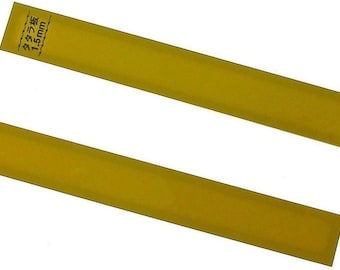 PMC Precious Metal Clay Tool 1.5mm Color Coded Yellow Thickness Plastic Slats, for Making Silver Clay Jewelry & Rings