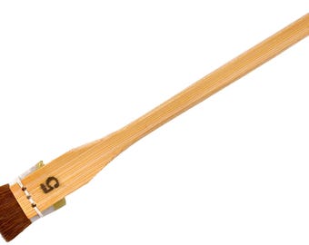 Pincel japonés Kyoshin Elle Surikomi Hake n.º 5 de 18 mm, ancho, para pintar, estarcir, teñir telas y acuarelas. Pinte con trazos amplios, planos y amplios.