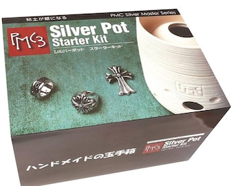 PMC Precious Metal Clay Silver Master Series Silver Pot Starter Kit, with Tools, Kiln, & Instructions, for Jewelry Making