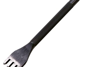 Seiwa Leathercraft Werkzeug 4 x 5 mm Pfriem Eisen Hand Stichel 4-Zacken Diamant Punkt Stich Locher, um Nählöcher in Leder zu stechen