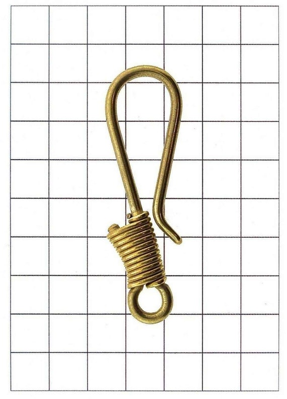 Yanagiba Leathercraft Hardware Coil Brass Hook M 65mm X ...