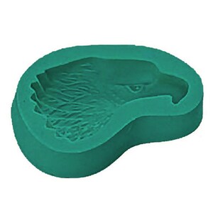 PMC-sieraden van zilverklei duwvorm adelaarskop hanger conchovorm, 45 mm × 22 mm, voor zilverklei en andere edelmetaalkleisoorten
