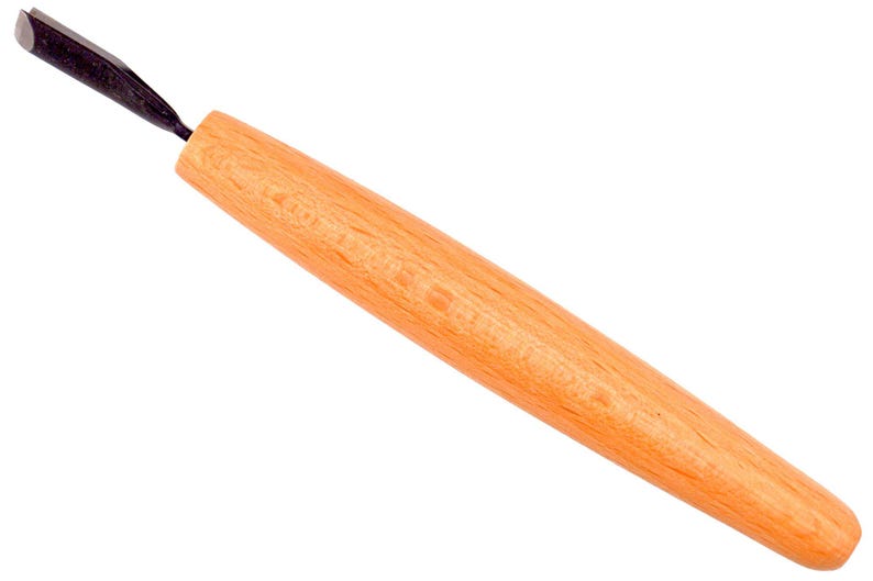 Seigen No. 12 Japanese Wood Carving Tool 6mm Parting V Gouge for Woodworking, with Blue Paper Steel Blade, for Woodworking & Printmaking image 3