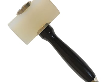 Leathercraft Mallet Tool Black Nylon Double Head Hammer Leather Maul, for Stamping, Carving, and Punching Holes in Leather