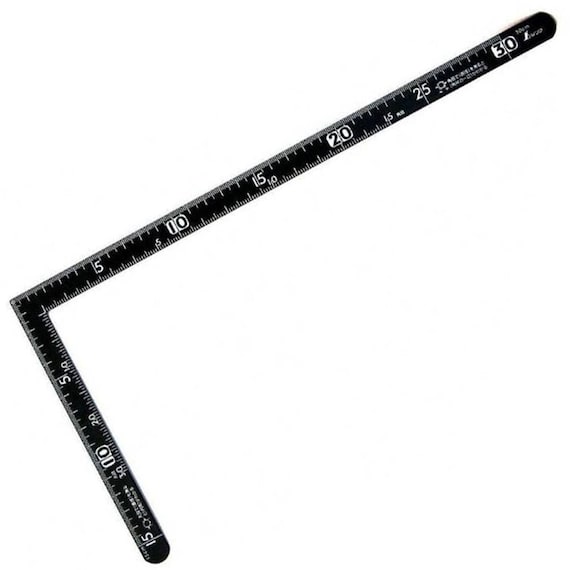 Aluminum Ruler (Metric) Black