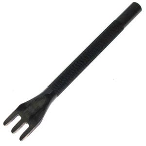 Seiwa Leathercraft-gereedschap Prikijzer 3 x 6 mm met de hand gestikte beitel 3-punts diamantpuntsteek, om naaigaten in leer te doorboren