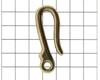 Leathercraft Hardware Plain Solid Brass Hook S for Leather 50mm x 25mm Solid Brass Snap Hook for Leathercraft Bags Straps Keychains