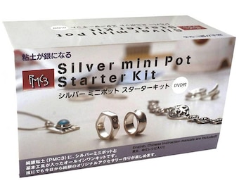 PMC Precious Metal Clay Jewelry Silver Mini Pot Starter Kit, with Tools & Instructions, for Making Silver Rings and Pendants