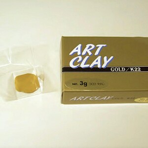 Art Clay Gold k22 Precious Metal Clay PMC 22 Carat 916 Gold Clay 3g Gold image 2
