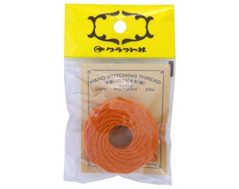 Craft Sha Leathercraft Waxed Polyester Stitching Thread 20/6 Orange 25m