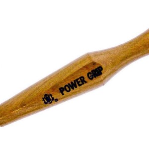 Mikisyo パワーグリップ 日本製 PMC & 木彫りツール 6mm ストレートエッジ フラット木彫りノミ 木製ハンドル付き 木工用