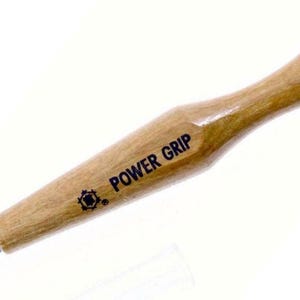 Mikisyo Power Grip PMC & Wood Carving Tool 7.5mm Skew Angled Corner Chisel, with Wooden Handle, to Carve Tapered Recesses in Woodworking image 1