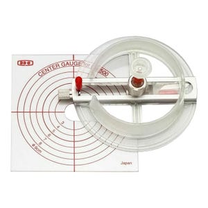 NT Cutter iC-1500P Transparent Precision Light-Duty Circle Compass Cutter 1.8-17.8cm, with 5-Piece Spare Blade, for Cutting Leather & Paper