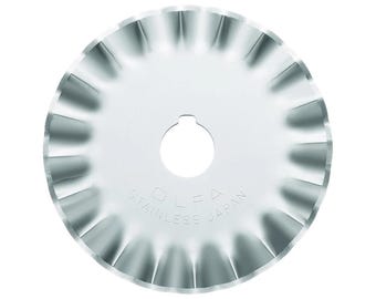 Olfa RB45P Circular Rotary Cutter Replacement Crinkle Pinking Blade 45mm Stainless Steel 0.4mm RTY-2 PIK-2 156B Sewing Quilting Craft Tool